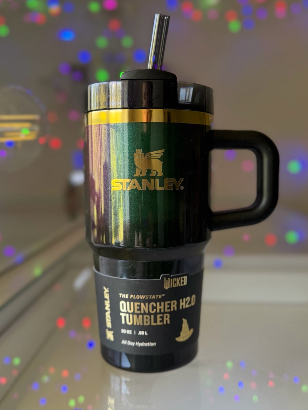 Stanley Wicked For Good 20 Oz Quencher Tumbler ELPHABA FOR GOOD In Hand NWT